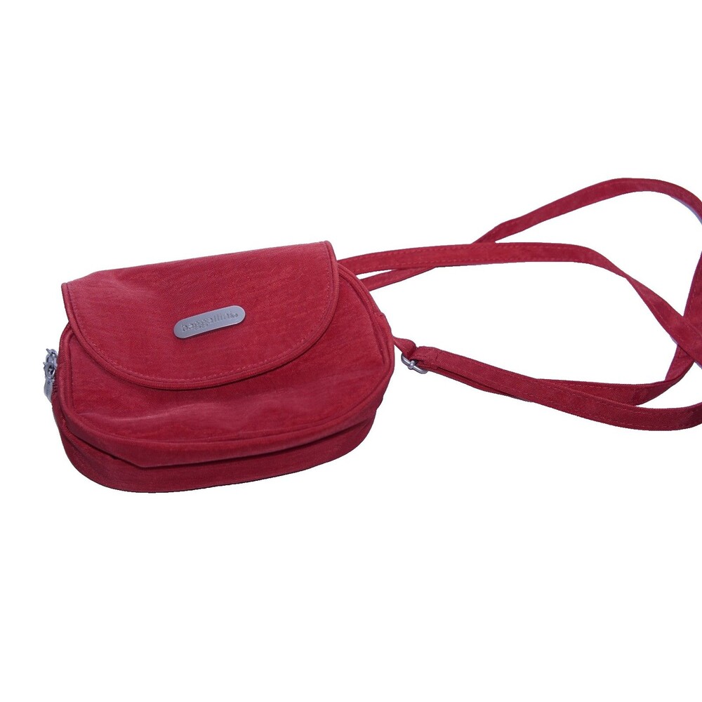Baggallini Womens Red Nylon Utility Mini Crossbody Waist Bag